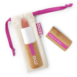 Rouge à lèvres soft touch – 433 NUDE SENSATION – boîtier bambou rechargeable – 3,5g – bio, vegan – ZAO